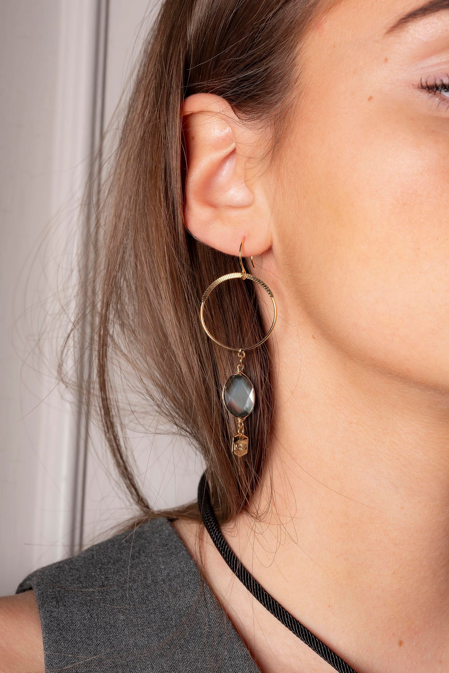 UMA - NACRE - BOUCLES D'OREILLES